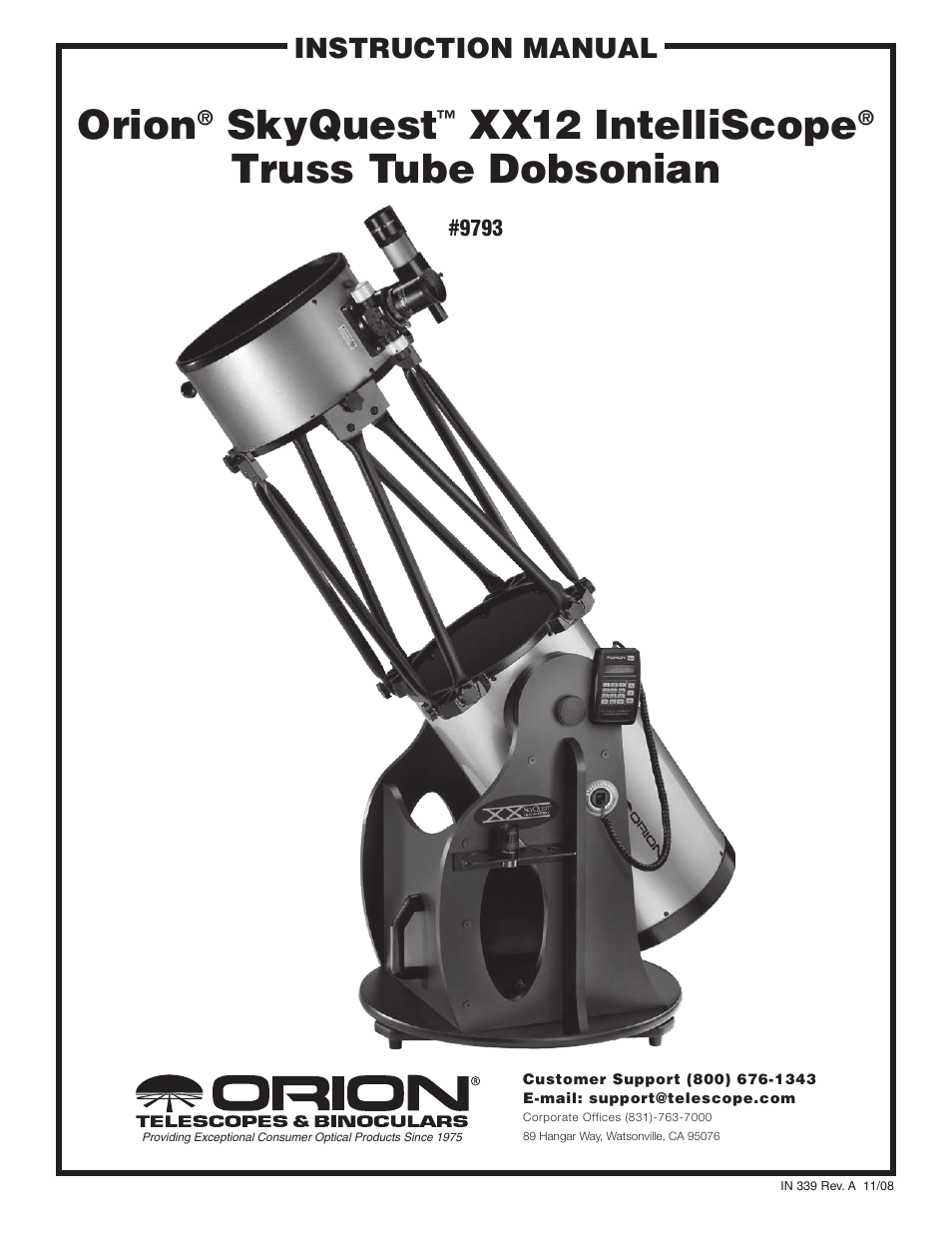 Orion SKYQUEST XX12 User Manual | 28 pages