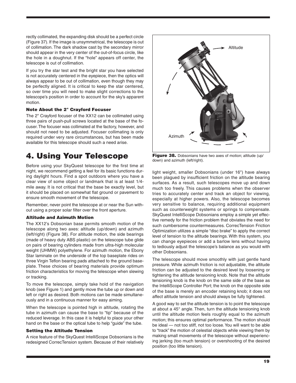 Using your telescope | Orion SKYQUEST XX12 User Manual | Page 19 / 28