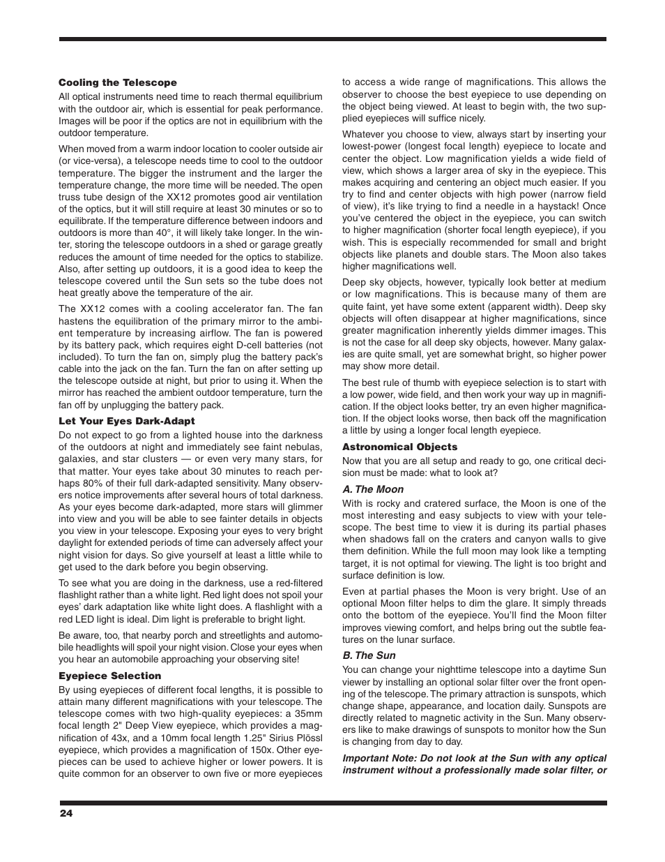 Orion SKYQUEST XX12 User Manual | Page 24 / 28