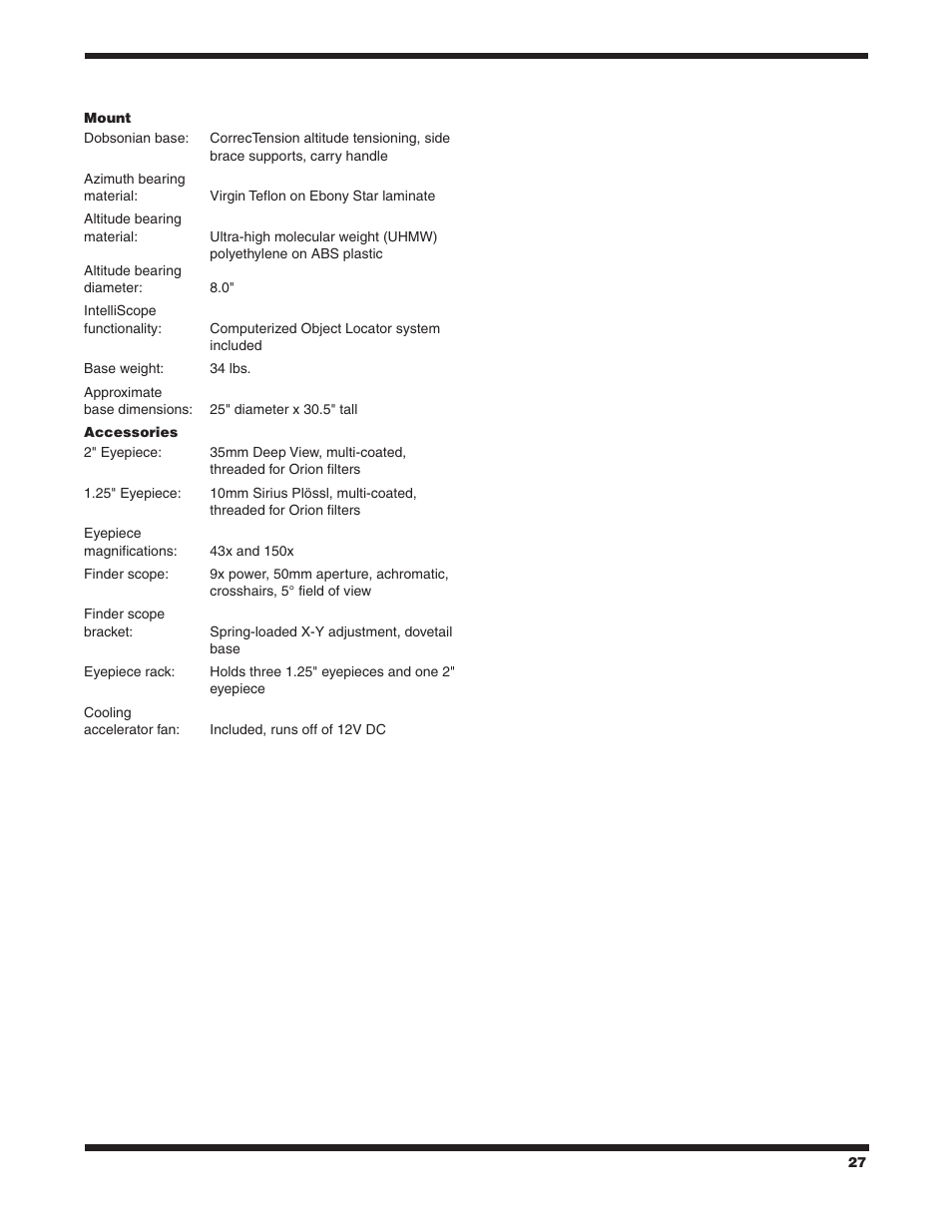 Orion SKYQUEST XX12 User Manual | Page 27 / 28