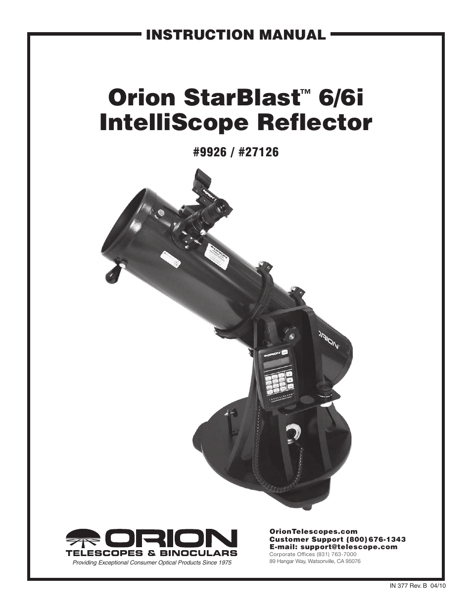 Orion STARBLAST 6/6I User Manual | 64 pages