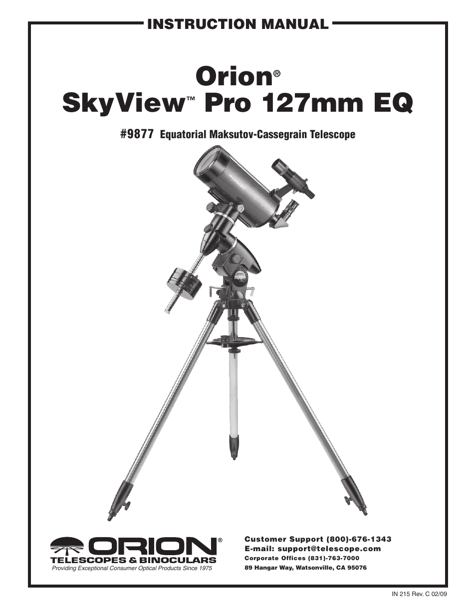 Orion SKYVIEW 9877 User Manual | 16 pages