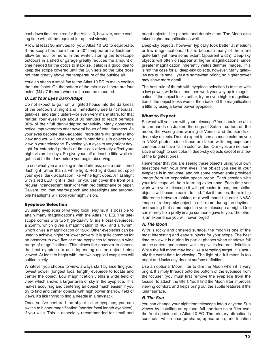 Orion ATLAS 10 EQ 9874 User Manual | Page 15 / 20