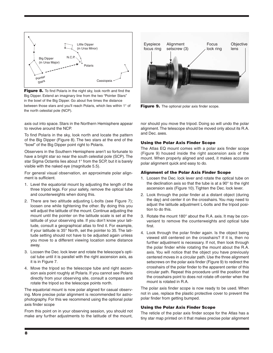 Orion ATLAS 10 EQ 9874 User Manual | Page 8 / 20