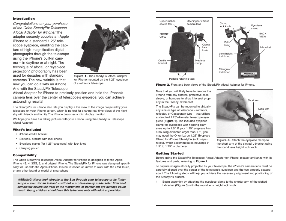 Orion STEADYPIX 5303 User Manual | Page 2 / 6