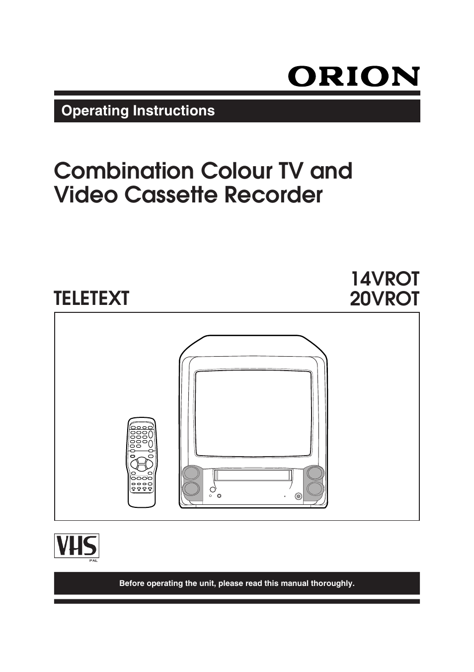 Orion 20VROT User Manual | 44 pages