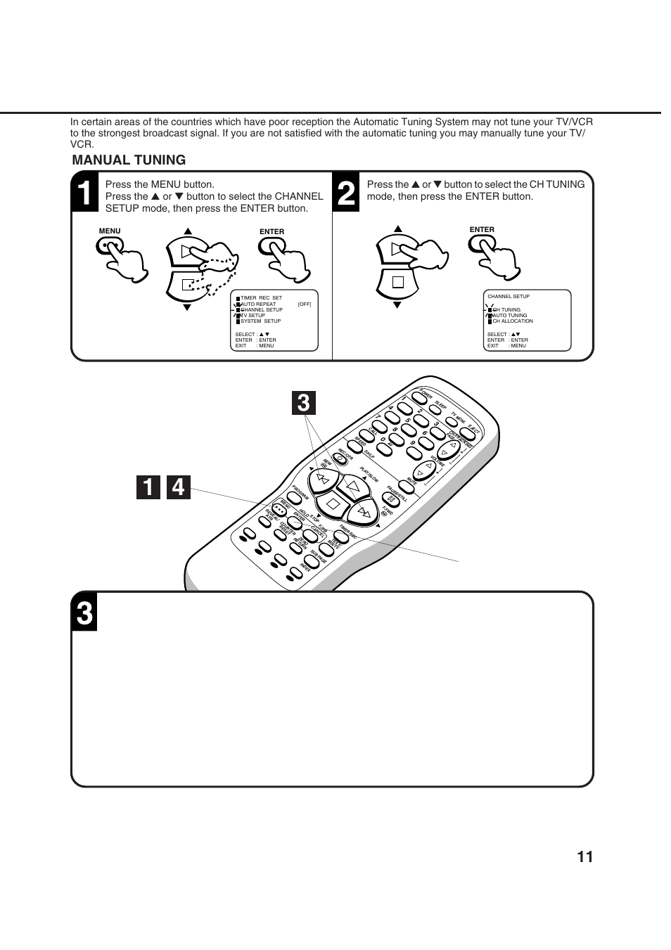 Manual tuning | Orion 20VROT User Manual | Page 13 / 44