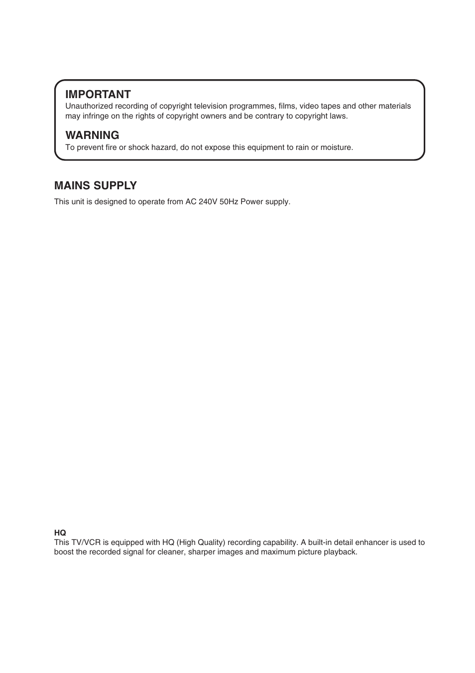 Orion 20VROT User Manual | Page 2 / 44