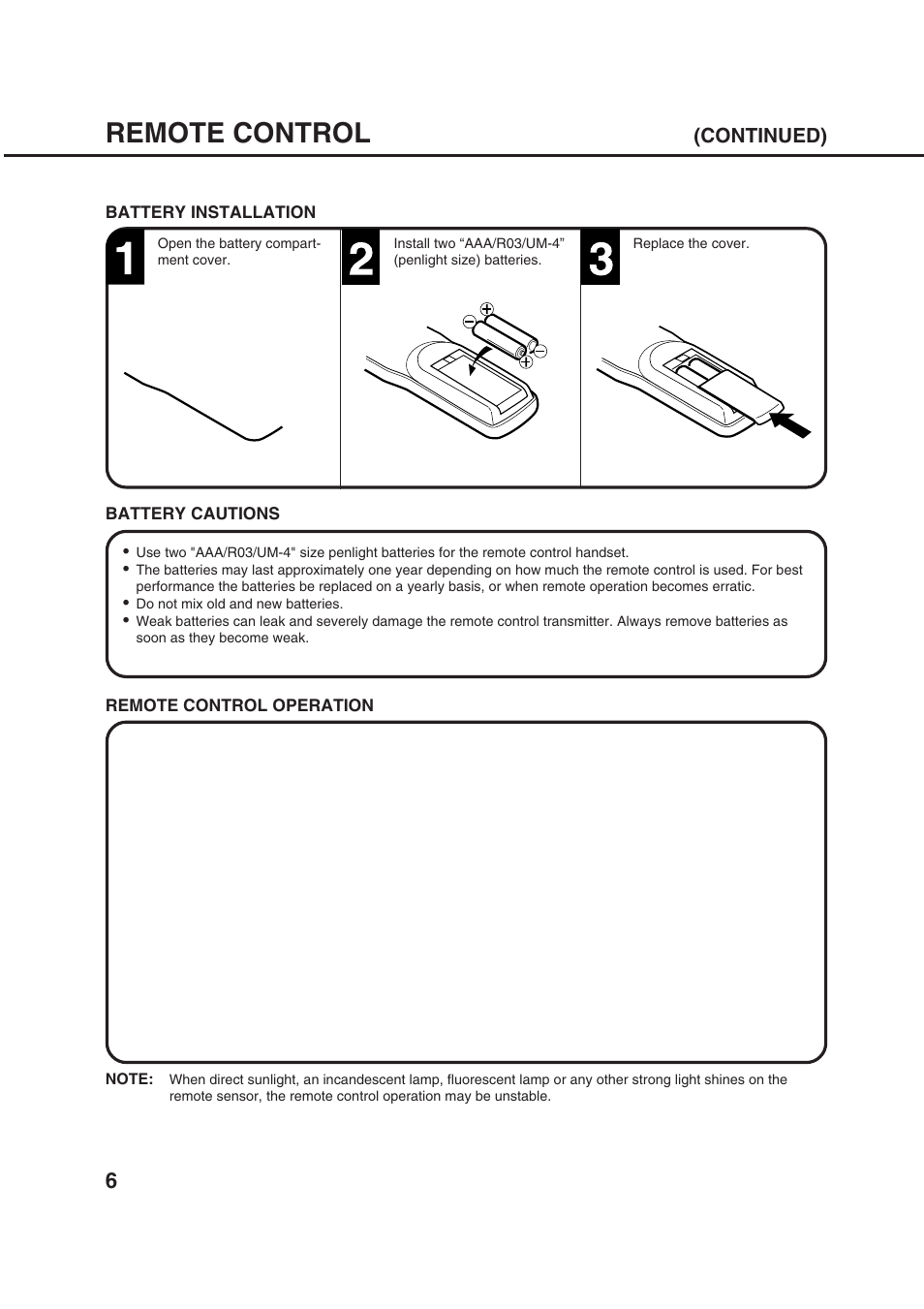 Remote control | Orion 20VROT User Manual | Page 8 / 44