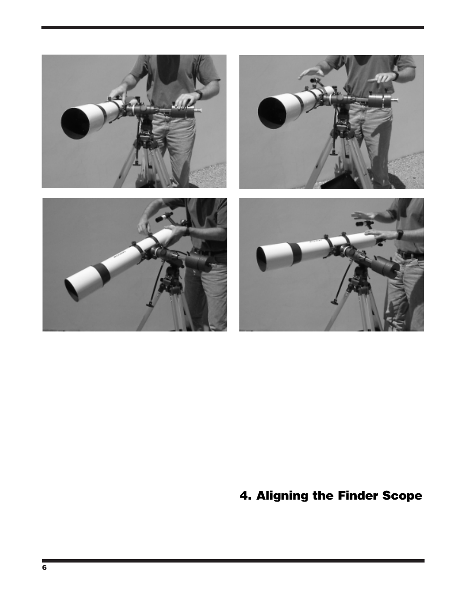 Aligning the finder scope | Orion 120 EQ User Manual | Page 6 / 16