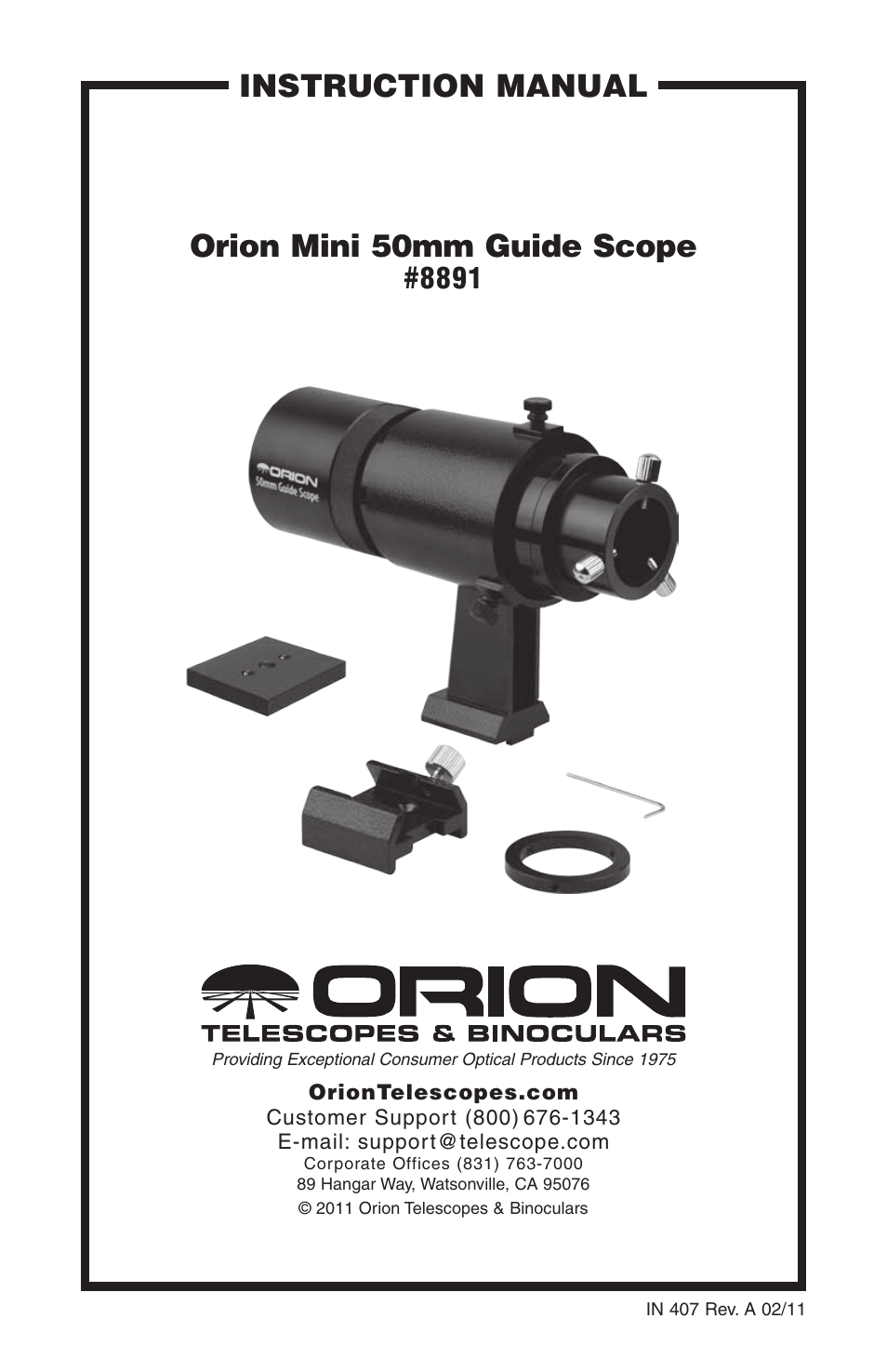 Orion 8891 User Manual | 4 pages