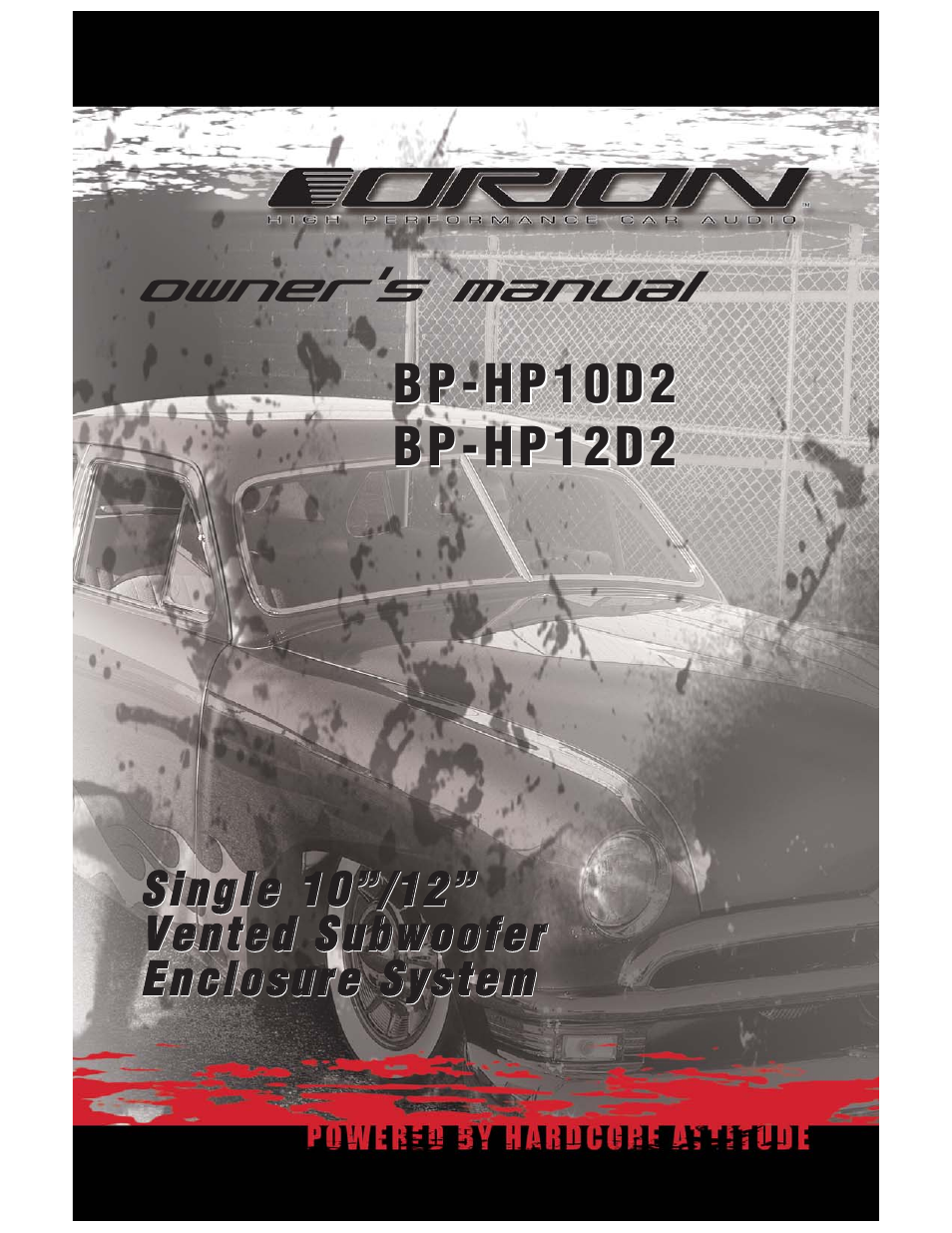 Orion BP-HP10D2 User Manual | 6 pages