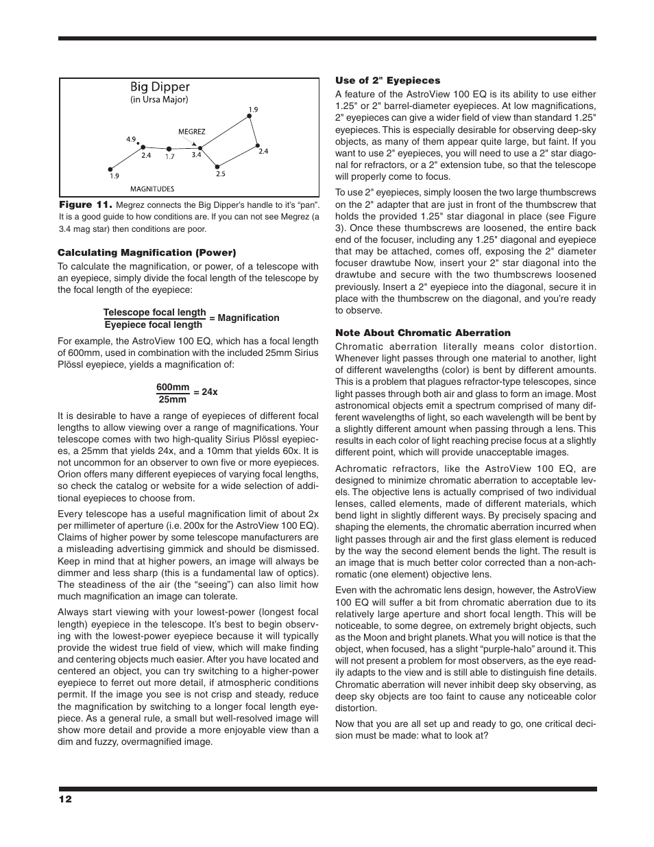 Orion ASTROVIEW 9862 User Manual | Page 12 / 16