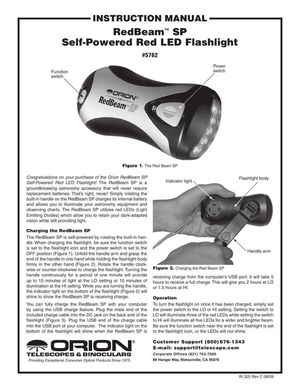 Orion REDBEAM #5762 User Manual | 2 pages