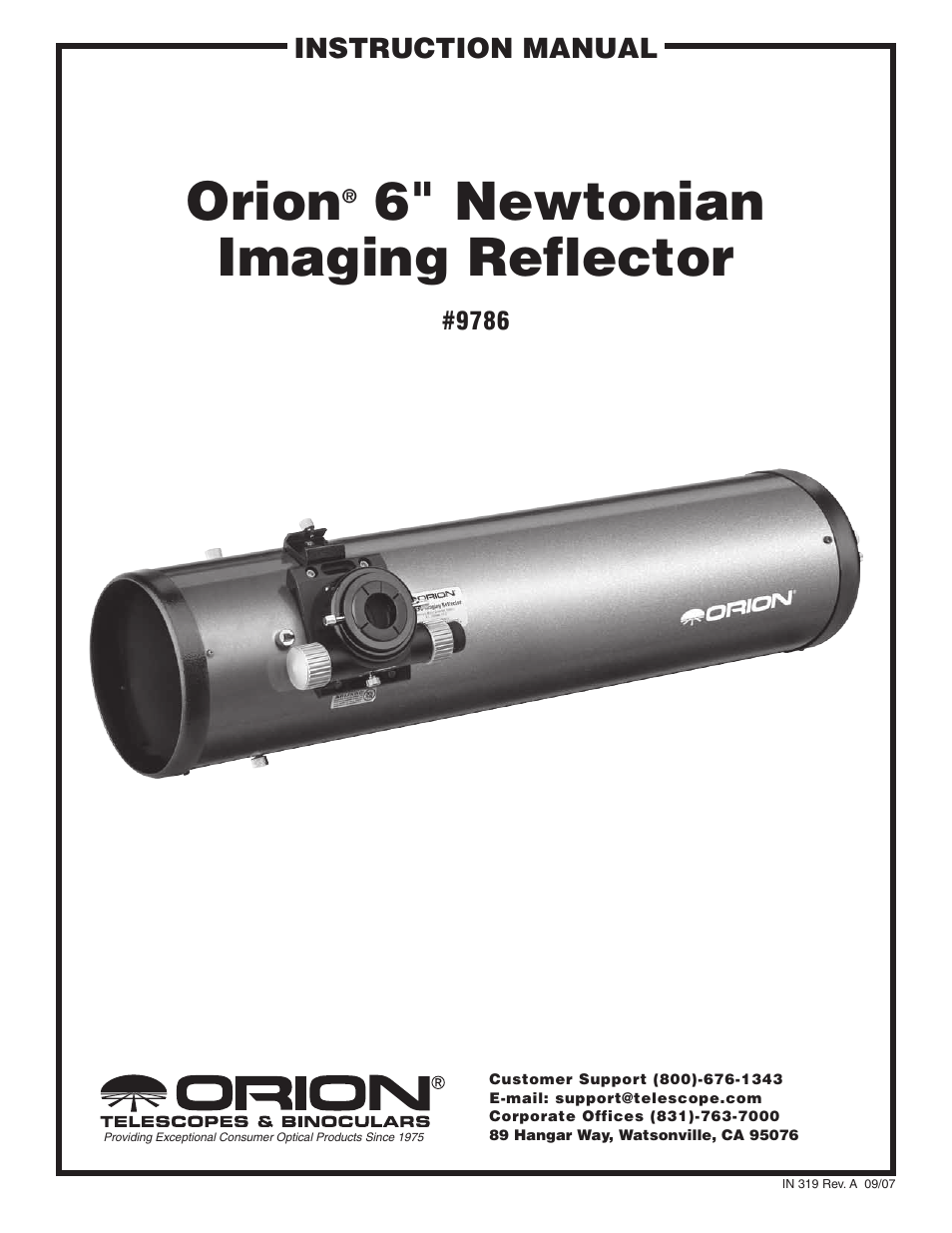 Orion 9786 User Manual | 8 pages