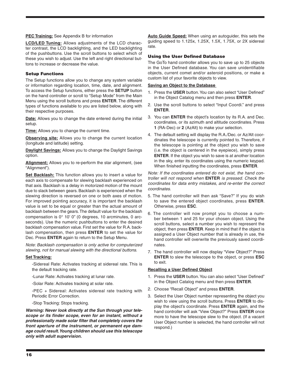 Orion SIRIUS 9995 User Manual | Page 16 / 28