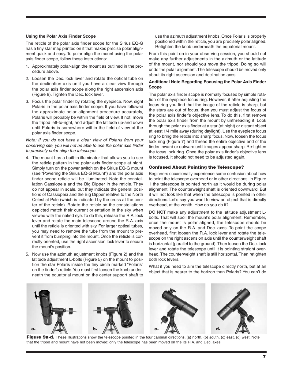 Orion SIRIUS 9995 User Manual | Page 7 / 28