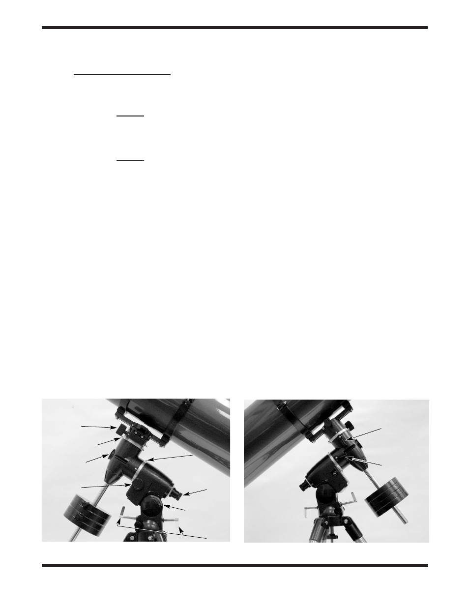 Setting up and using the equatorial mount | Orion 8 EQ User Manual | Page 7 / 20