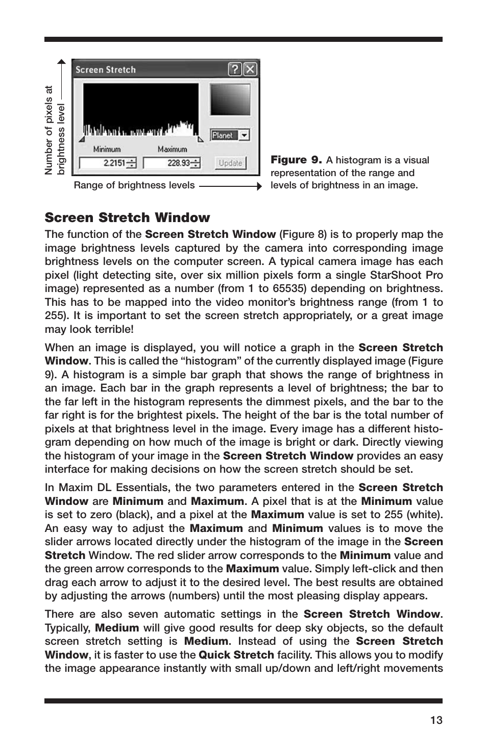 Screen stretch window | Orion 52084 User Manual | Page 13 / 56