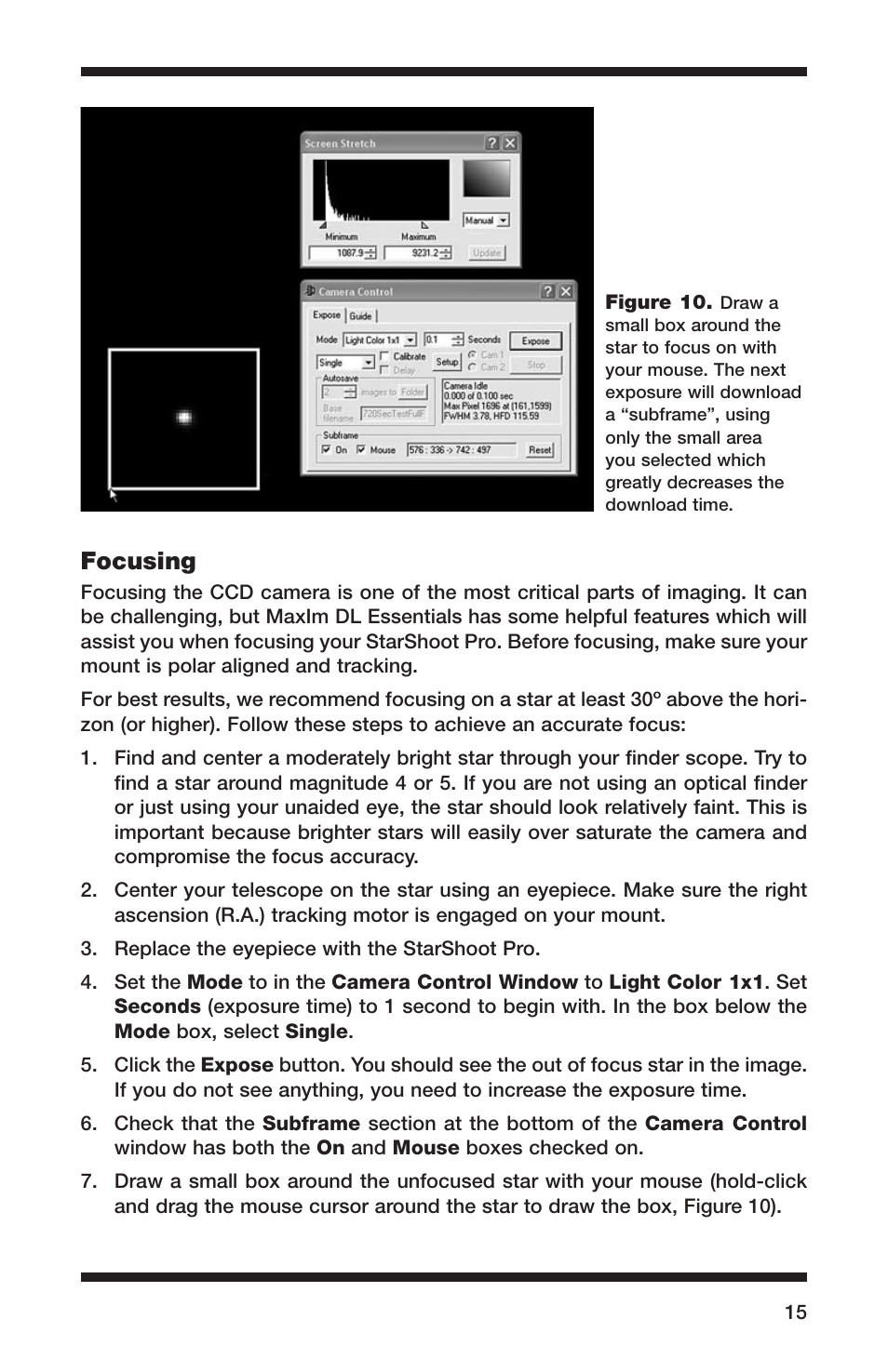 Focusing | Orion 52084 User Manual | Page 15 / 56