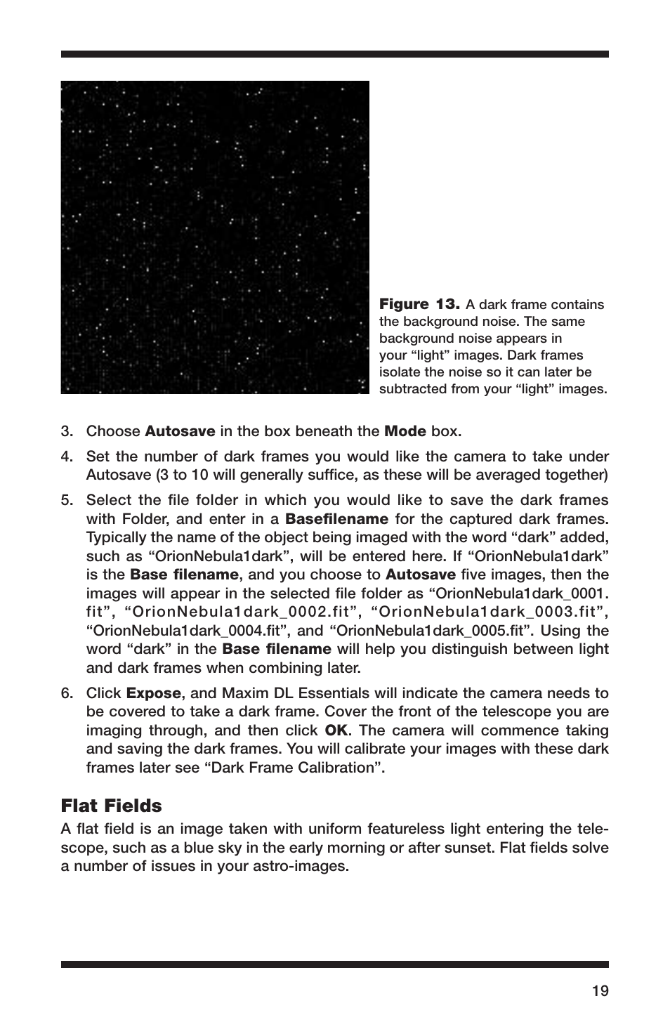 Flat fields | Orion 52084 User Manual | Page 19 / 56