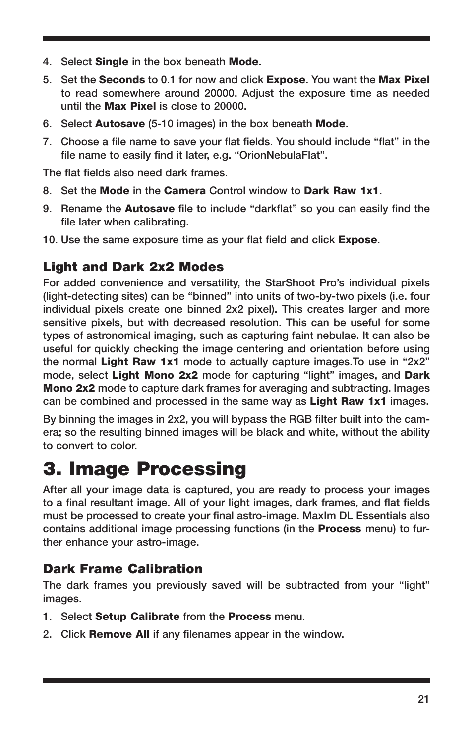 Image processing | Orion 52084 User Manual | Page 21 / 56