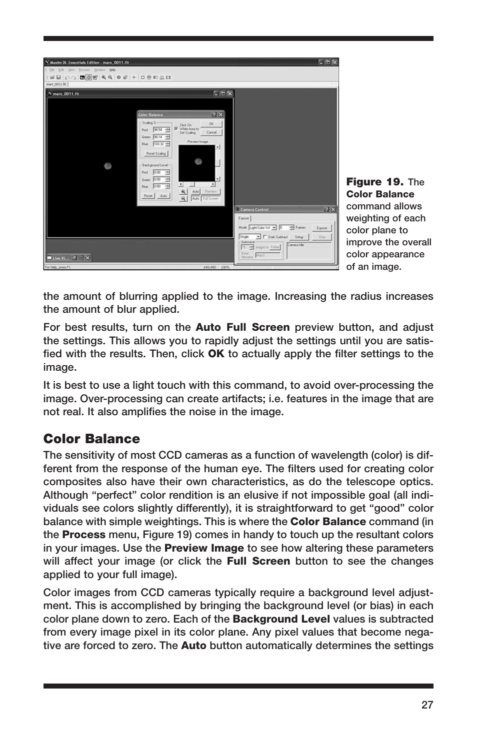 Color balance | Orion 52084 User Manual | Page 27 / 56