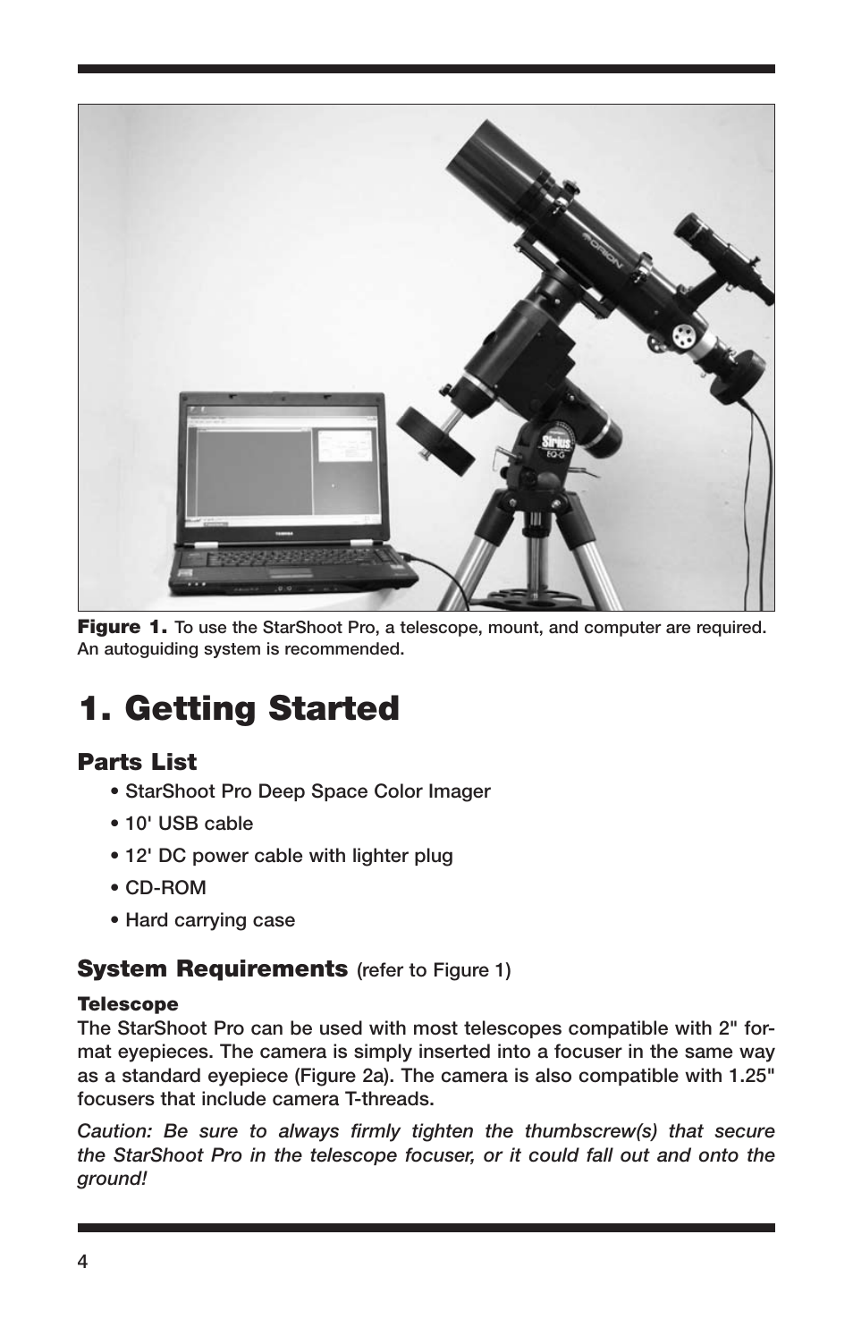 Getting started | Orion 52084 User Manual | Page 4 / 56