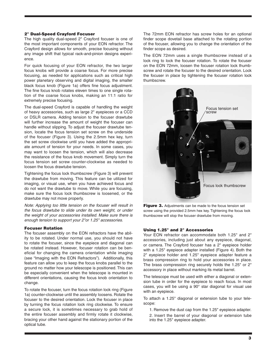 Orion #9781 EON 72MM User Manual | Page 3 / 8