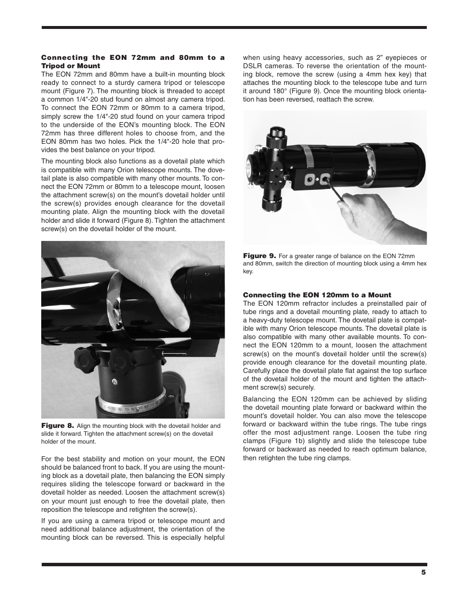 Orion #9781 EON 72MM User Manual | Page 5 / 8