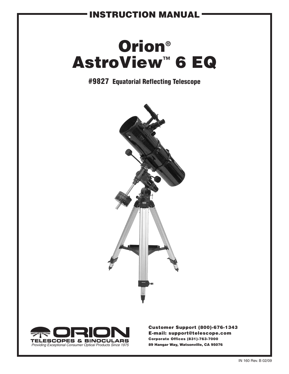 Orion ASTROVIEW 9827 User Manual | 18 pages