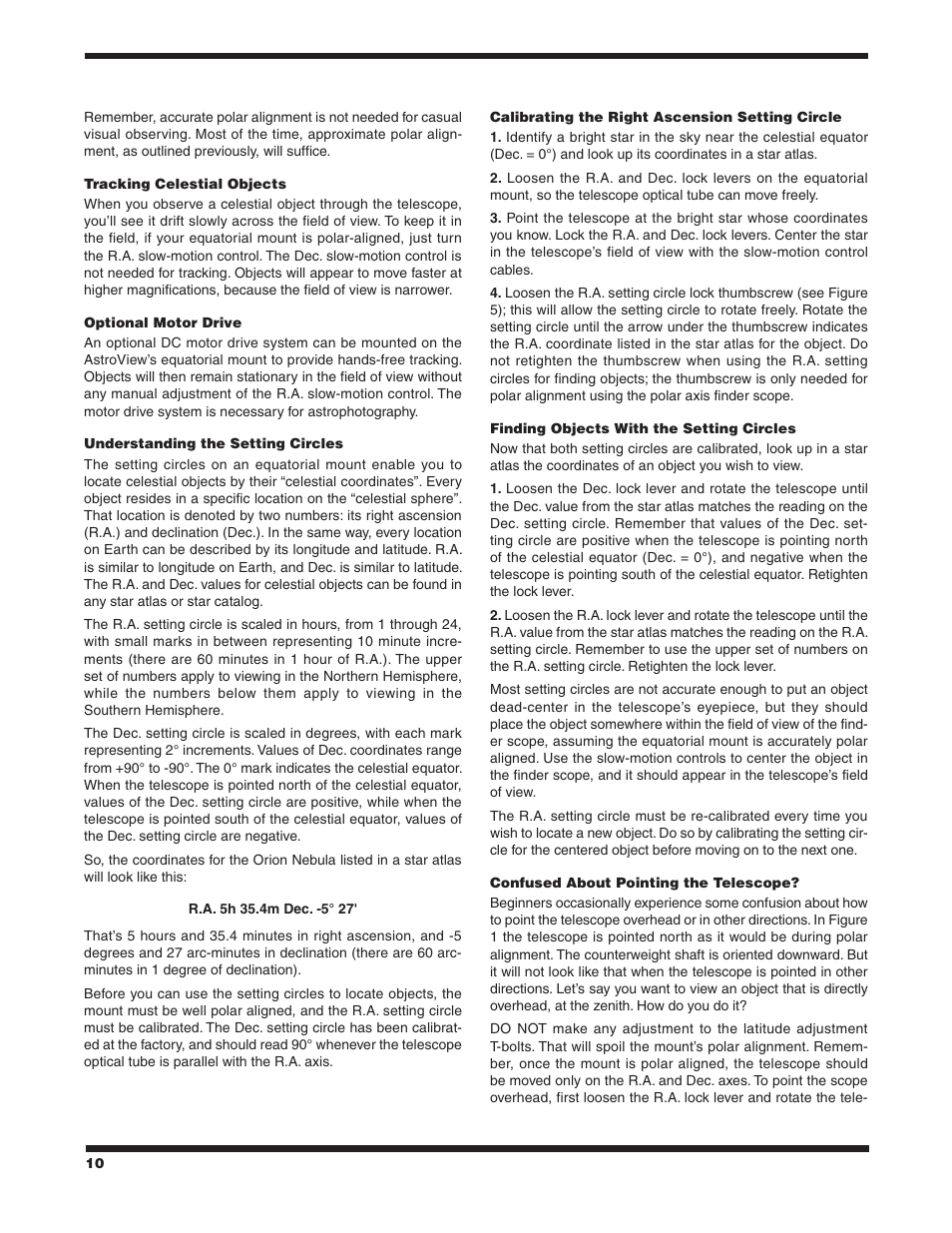 Orion ASTROVIEW 9827 User Manual | Page 10 / 18