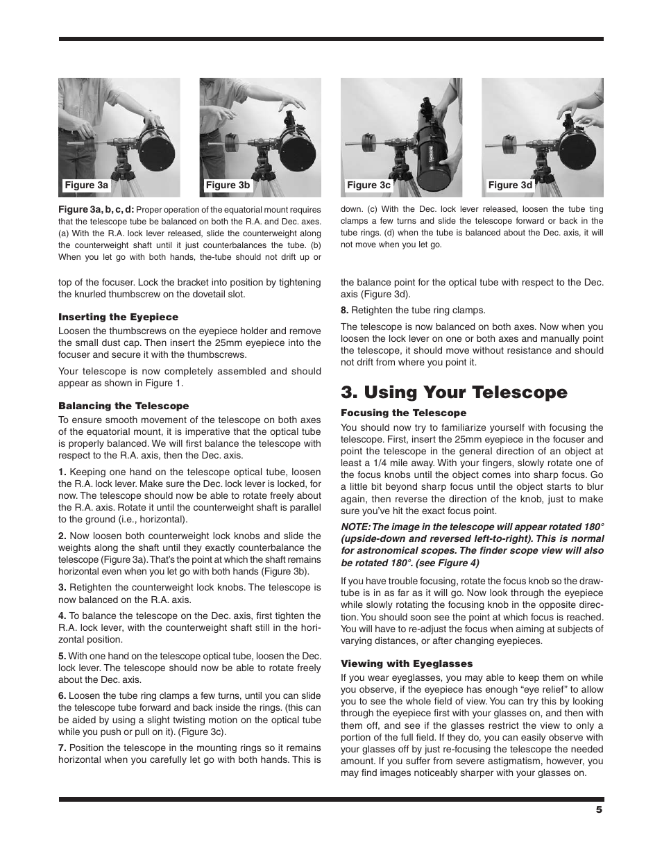 Using your telescope | Orion ASTROVIEW 9827 User Manual | Page 5 / 18