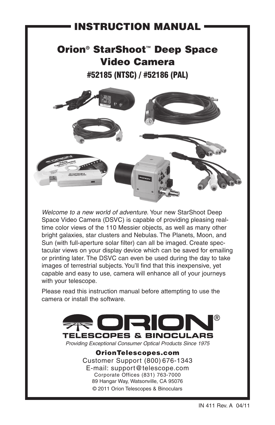 Orion STARSHOOT 52186 User Manual | 9 pages