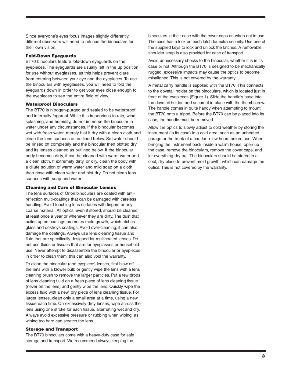 Orion BT70 User Manual | Page 3 / 4