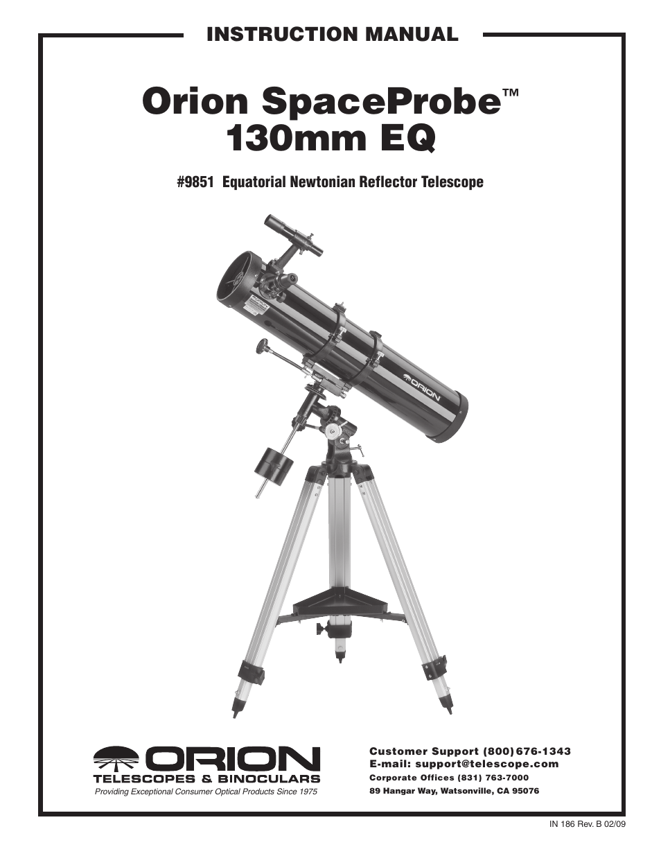 Orion SPACEPROBE 9851 User Manual | 16 pages