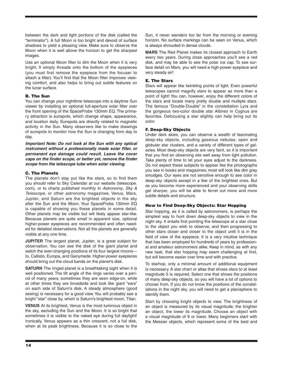 Orion SPACEPROBE 9851 User Manual | Page 14 / 16