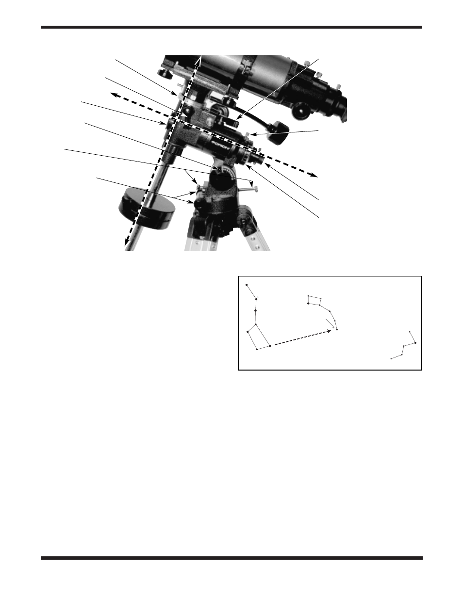 Right a scension axis d eclination axis | Orion 100 EQ User Manual | Page 7 / 16