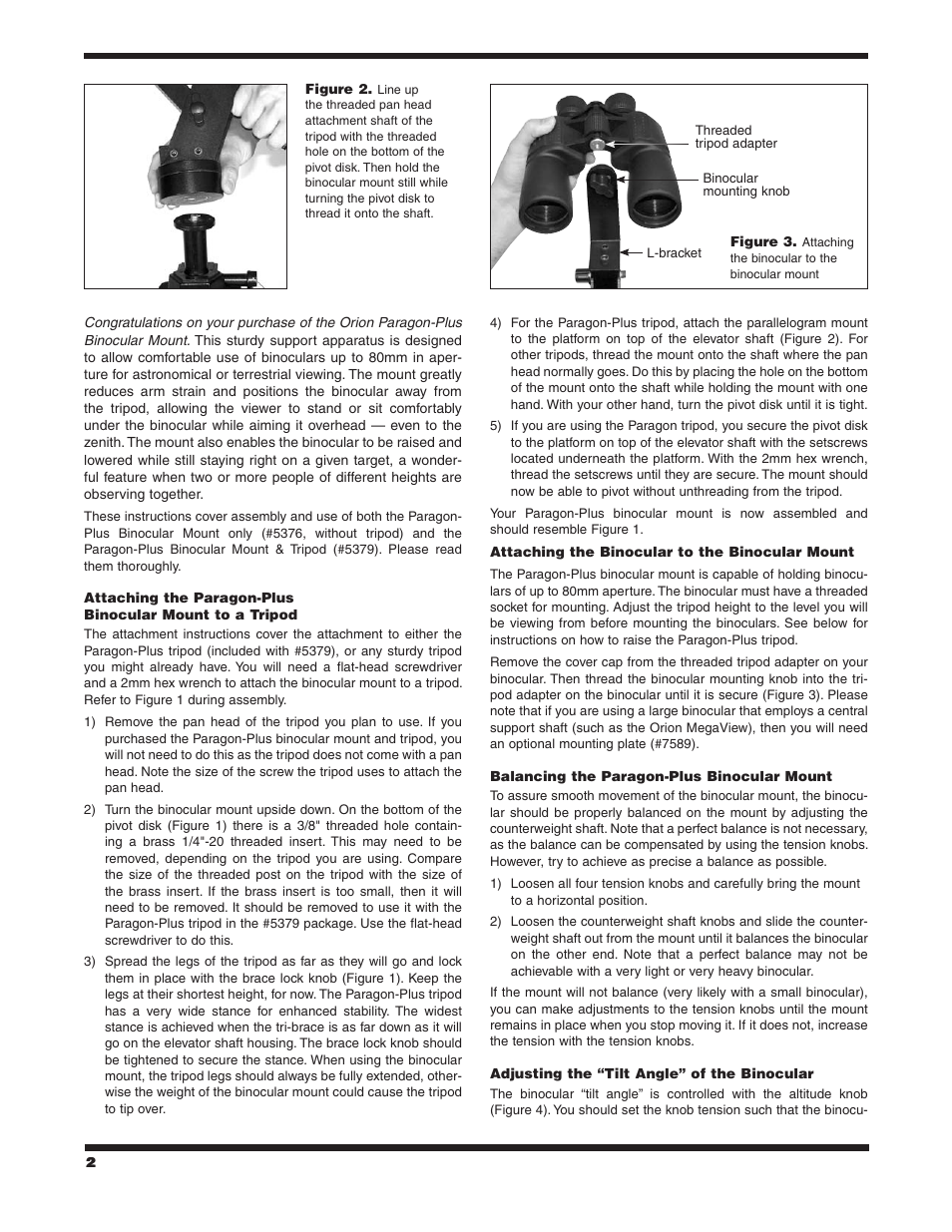Orion PARAGON-PLUS 5379 User Manual | Page 2 / 4