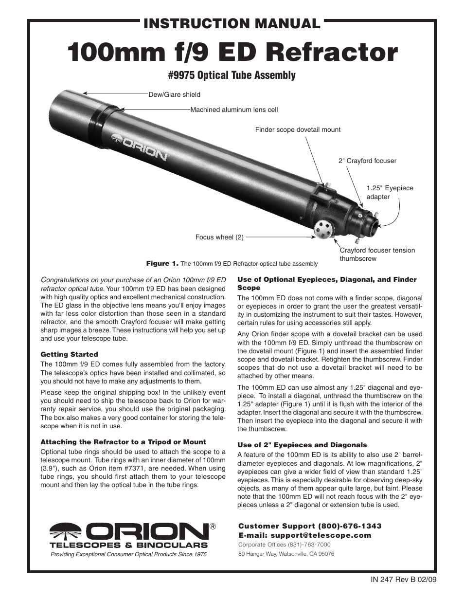 Orion 9975 User Manual | 3 pages