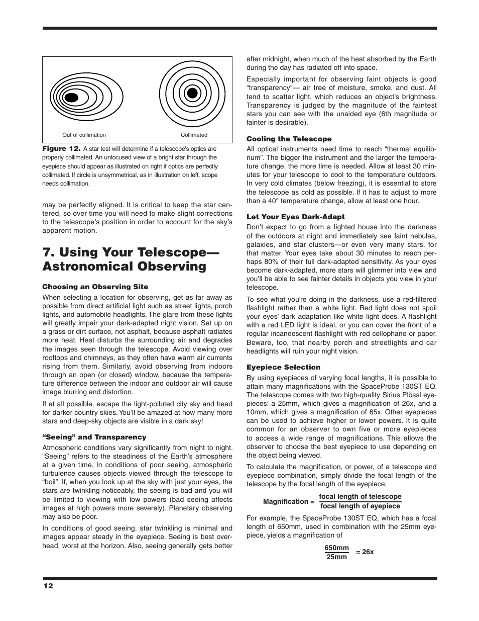 Using your telescope— astronomical observing | Orion SPACEPROBE 130ST EQ User Manual | Page 12 / 16