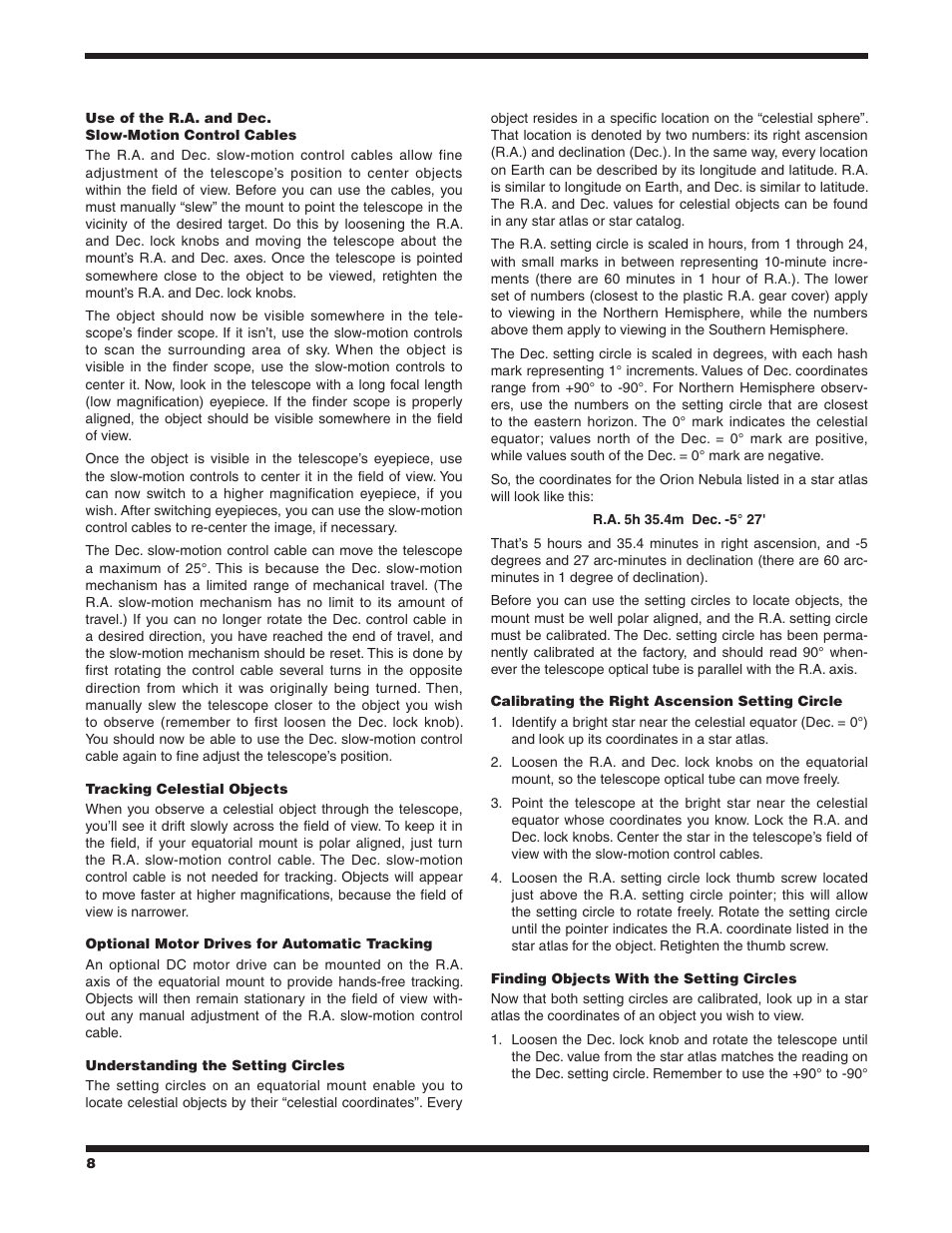 Orion SPACEPROBE 130ST EQ User Manual | Page 8 / 16