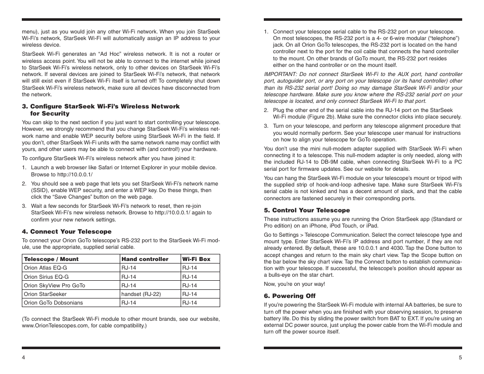 Orion STARSEEK 5685 User Manual | Page 3 / 5