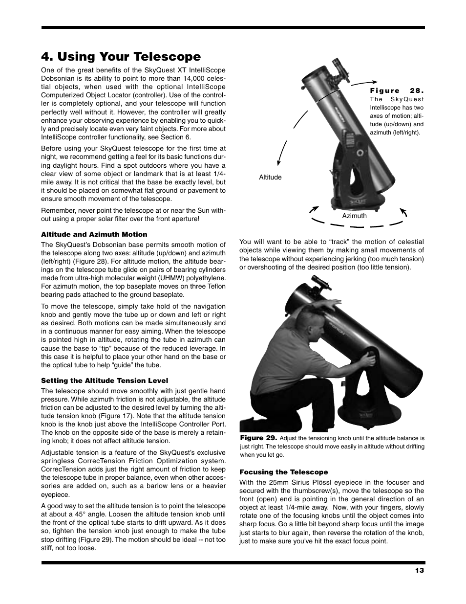 Using your telescope | Orion XT12 User Manual | Page 13 / 20