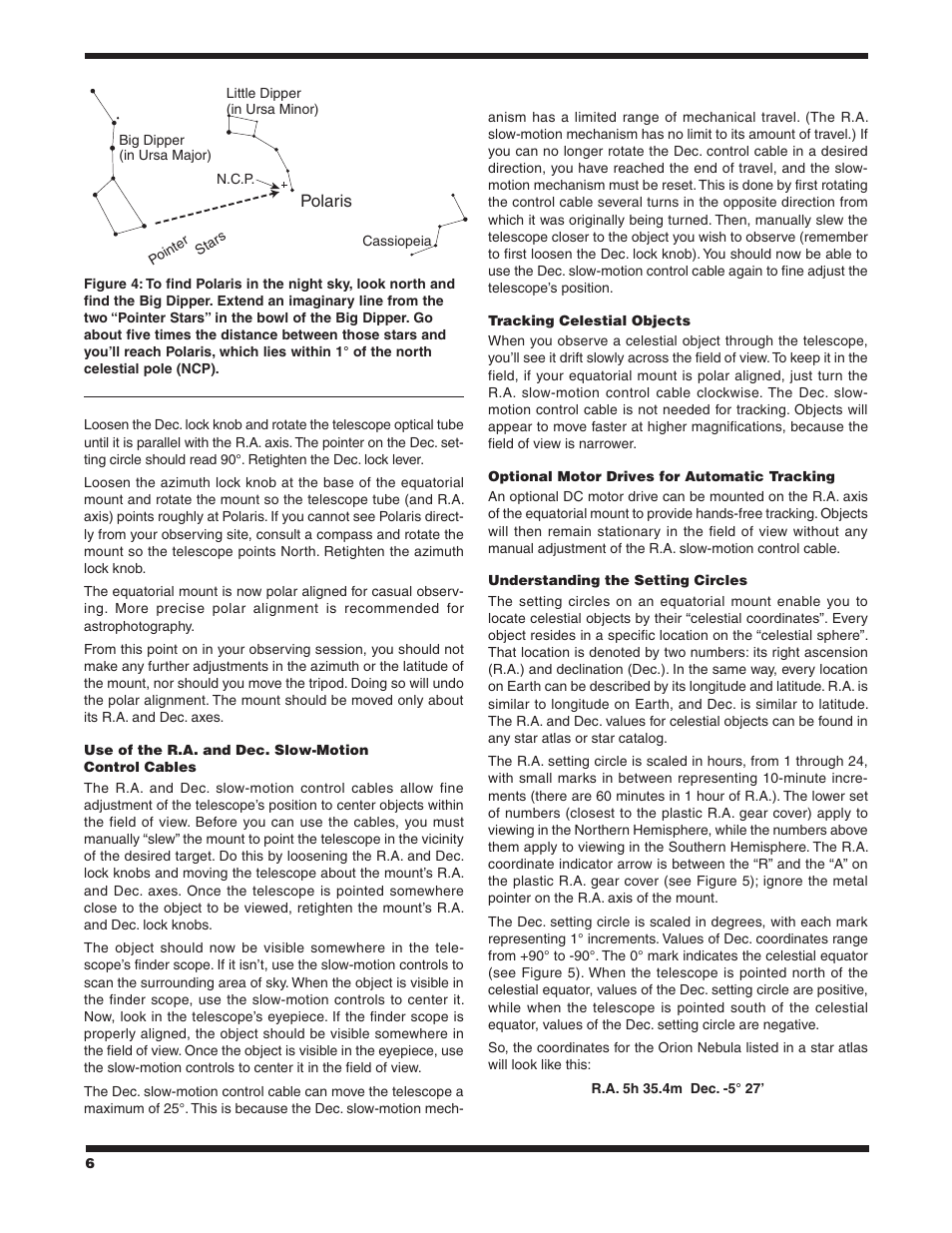 Orion EQ-2 EQUATORIAL MOUNT 9828 User Manual | Page 6 / 8