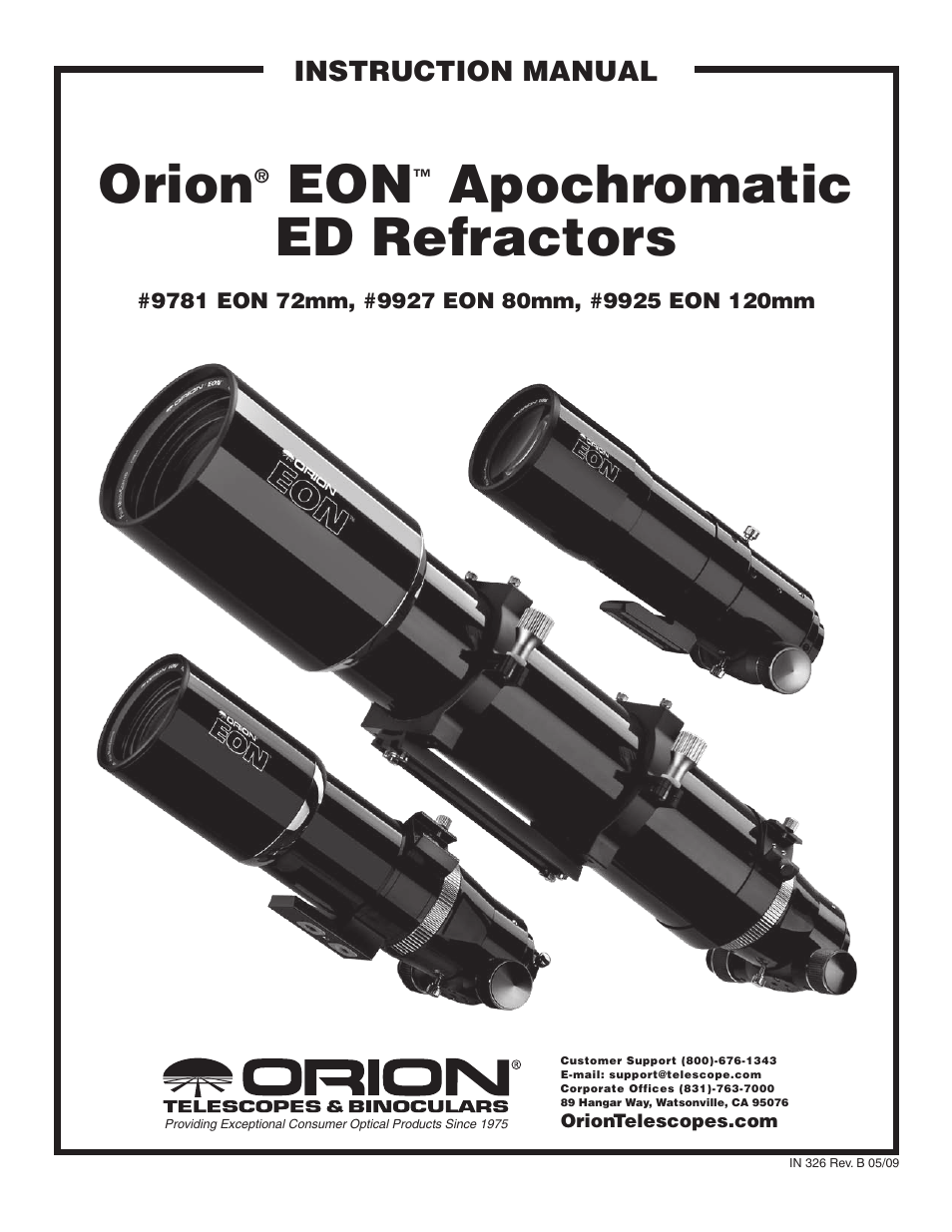 Orion EON 9925 User Manual | 8 pages