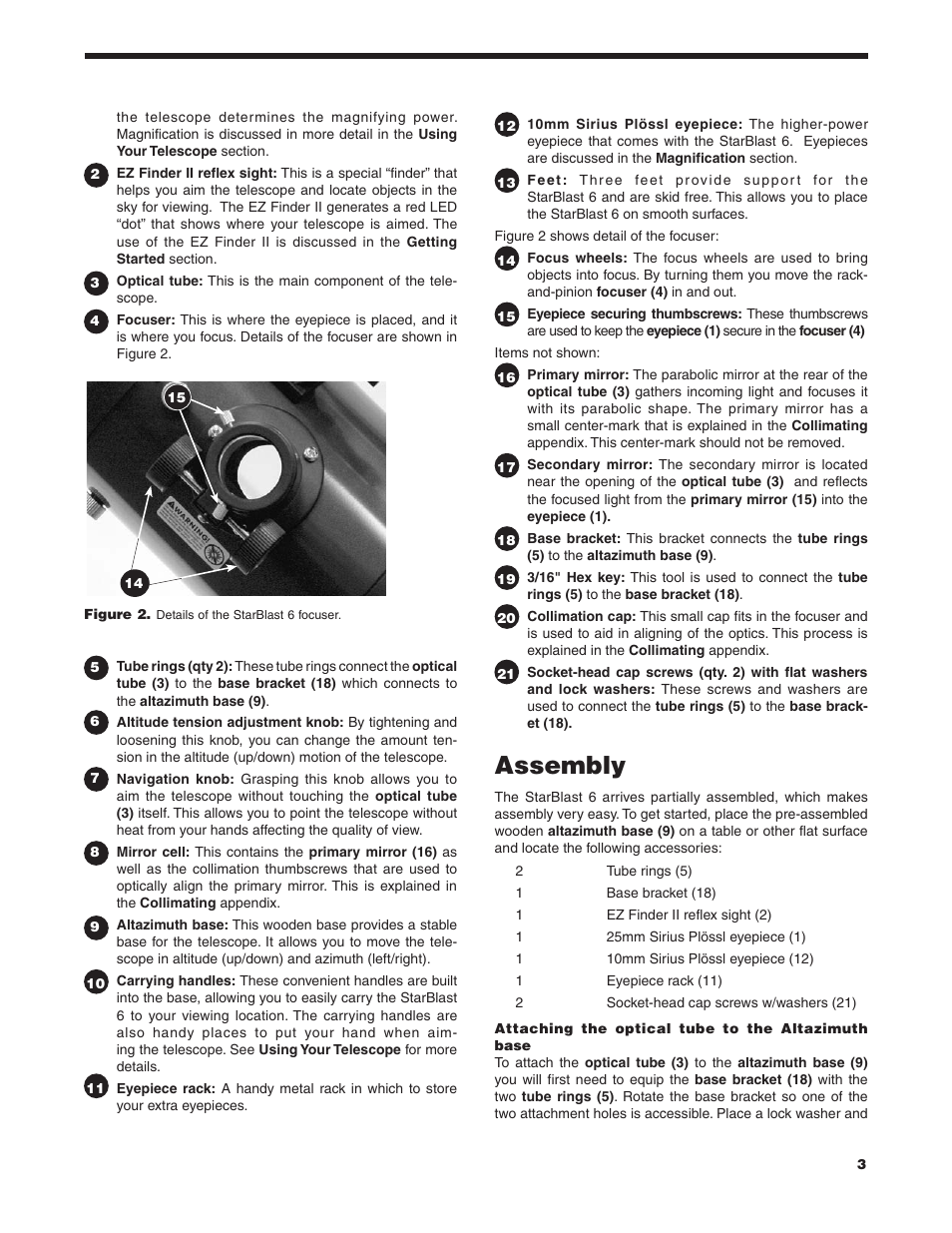 Assembly | Orion STARBLAST 6 9964 User Manual | Page 3 / 12