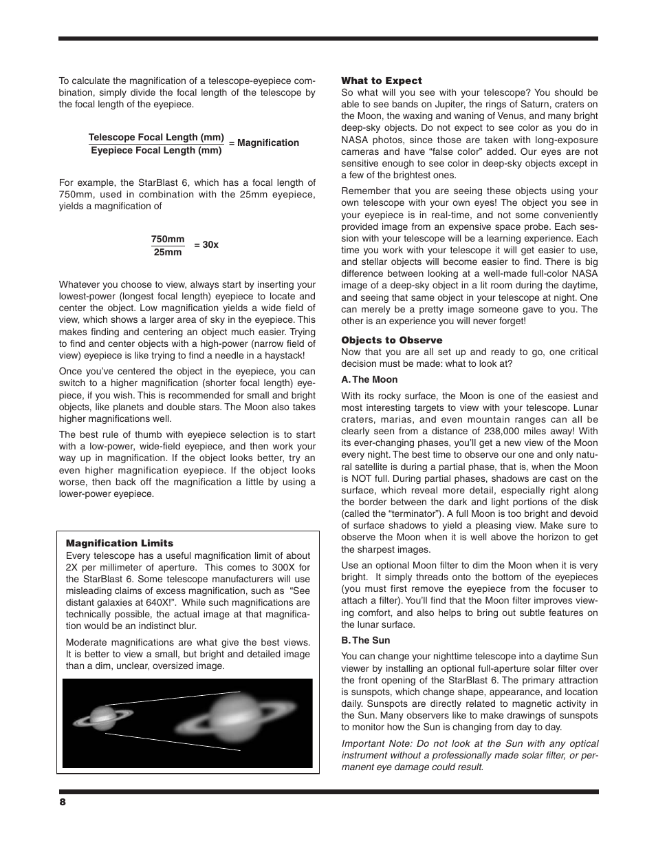 Orion STARBLAST 6 9964 User Manual | Page 8 / 12