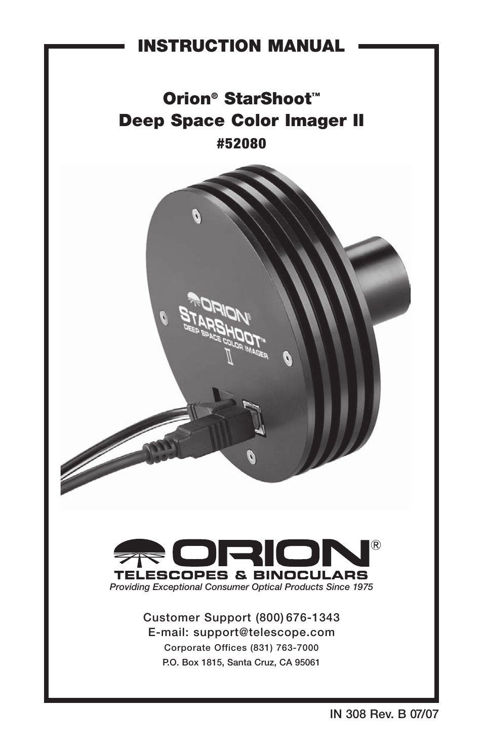 Orion 52080 User Manual | 22 pages