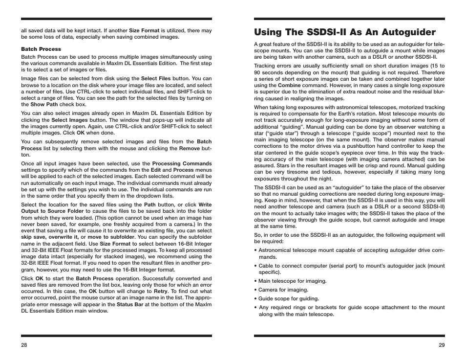 Using the ssdsi-ii as an autoguider | Orion 52080 User Manual | Page 15 / 22